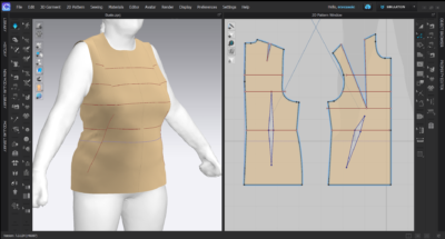 Ajustement d'un buste de base en simulation sur-mesure
