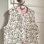 gilet sans manches Gilet sans manches cousu main en cours de couture