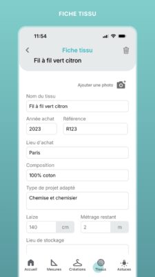 6 - Fiche tissu