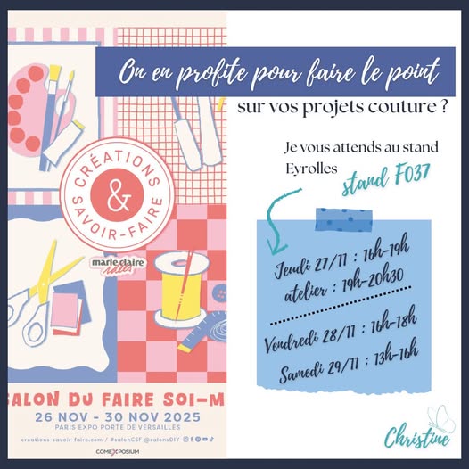 Affiche des jours et heures de dédicaces Rêve à Soie au CSF 2025